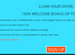 Lucky Nugget Casino Welcome Promotion