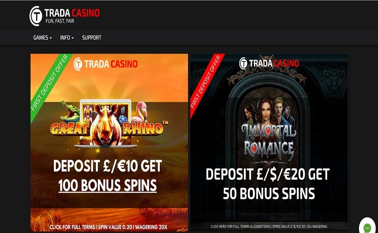 Trada casino bonus