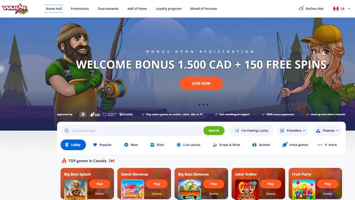 Vulkan Vegas Casino: Real-Time Gambling